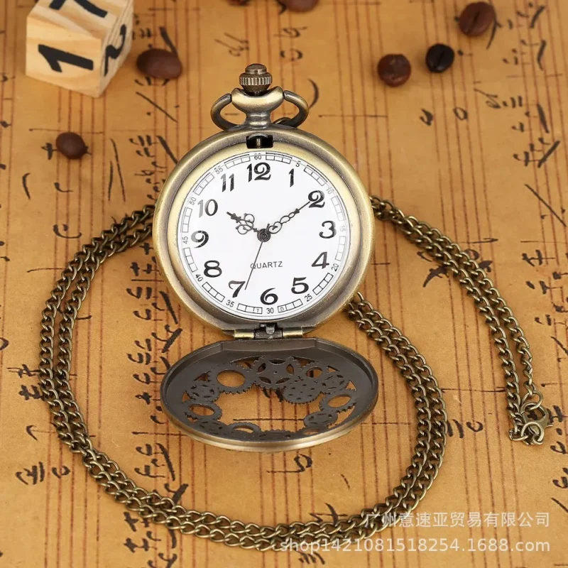 Unique Pocket Watch Necklace Vintage Antique Quartz Pendant  Chain Clock Wedding Anniversary  Birthday Gift - Image 6