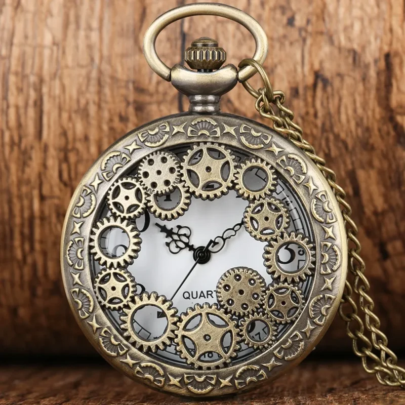 Unique Pocket Watch Necklace Vintage Antique Quartz Pendant  Chain Clock Wedding Anniversary  Birthday Gift - Image 5